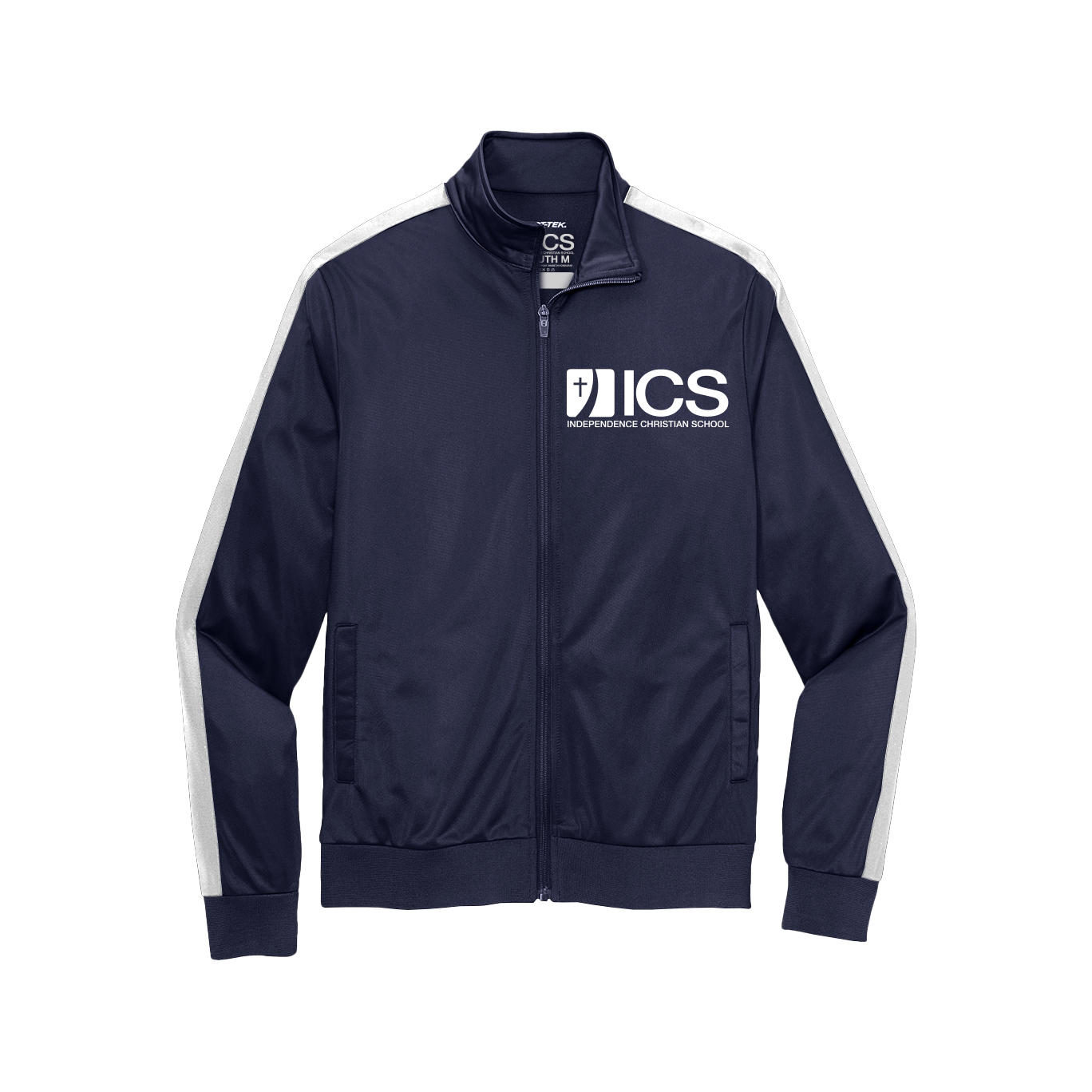ICS Tricot Sleeve Stripe Track Jacket – ICS Schools