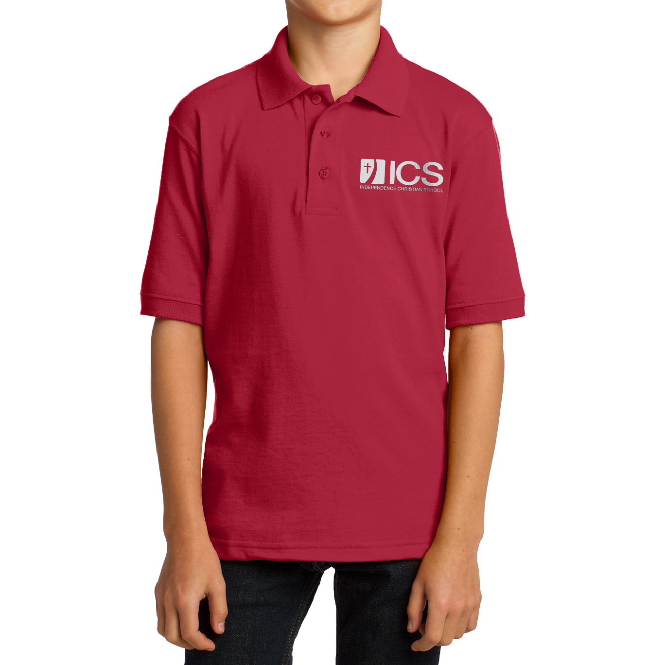 ICS Red Polo