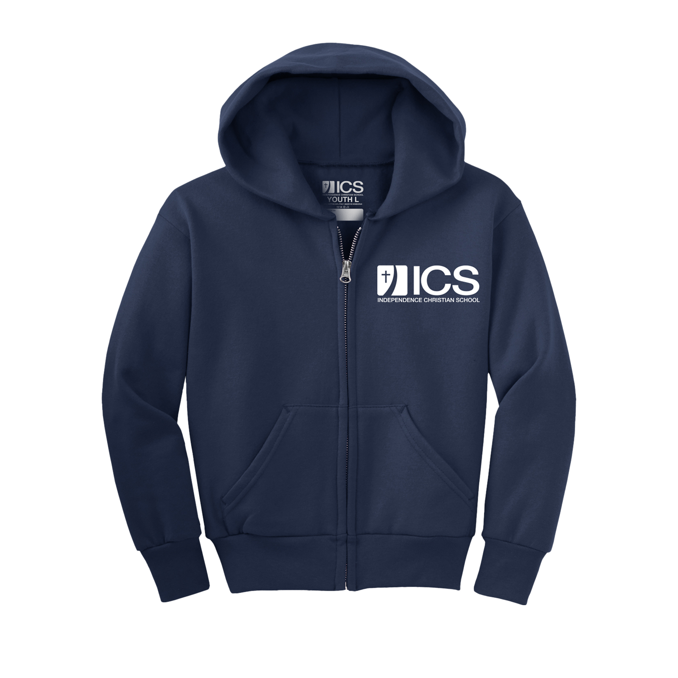 ICS Fleece Full Zip Hooded Sweatshirt – ICS Schools