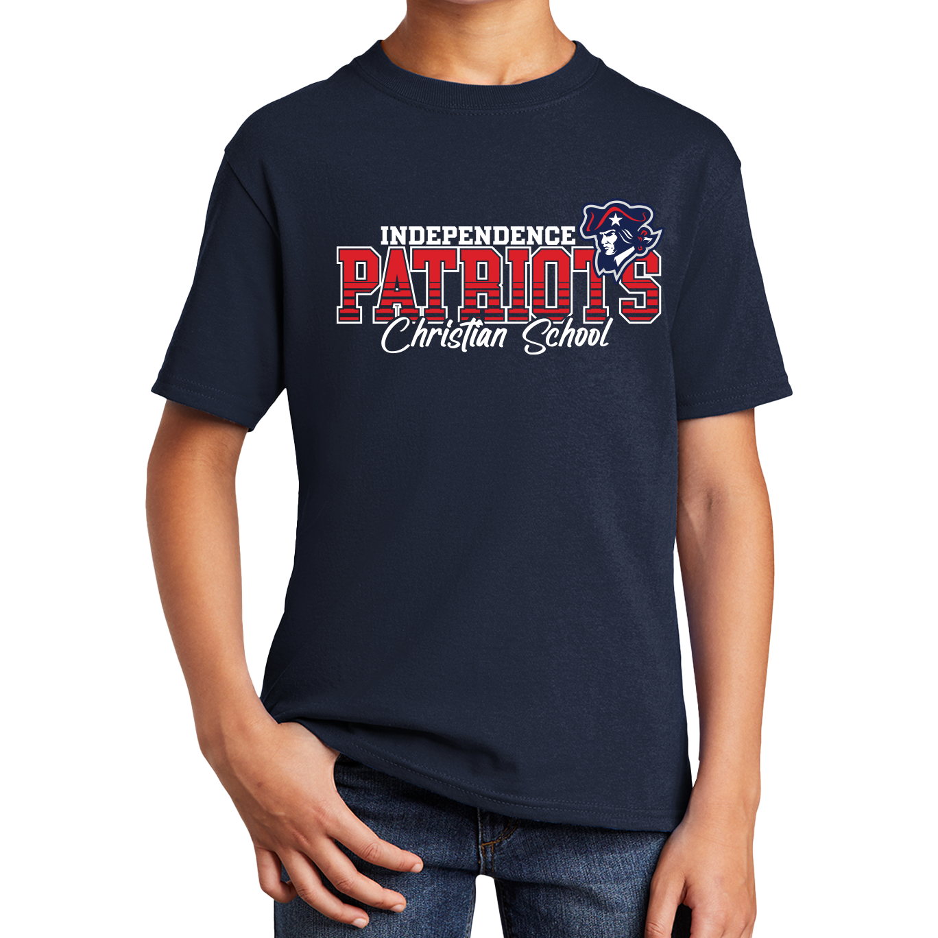 ICS PATRIOTS Adult Navy Tee ITS32-8045Xa