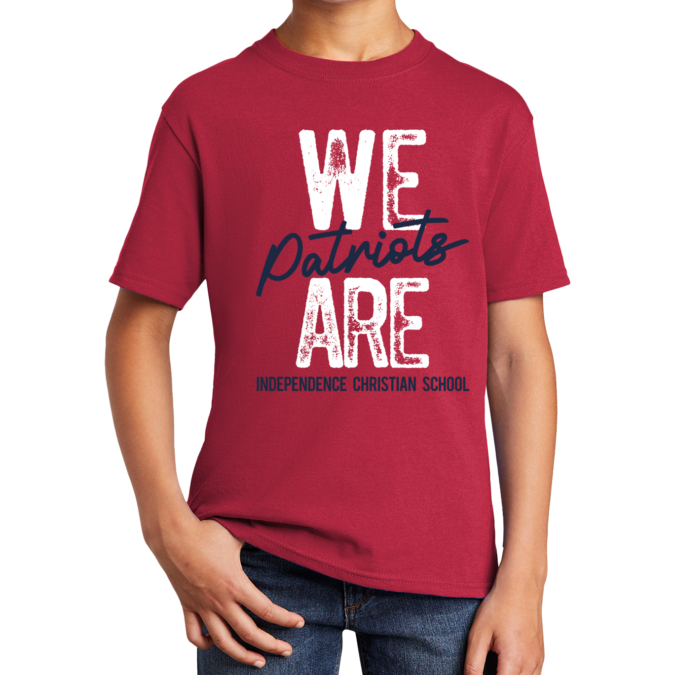 WE ARE Patriots, Adult Red Tee ITS40-8048Xa